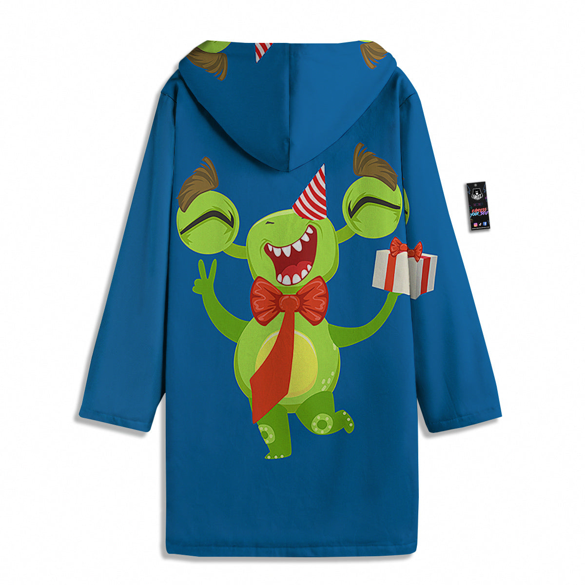 Bow Tie With Cute Alien Print Men's Windbreaker Jacket-grizzshop