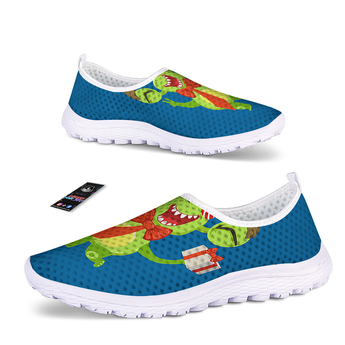 Bow Tie With Cute Alien Print Nurse Shoes-grizzshop