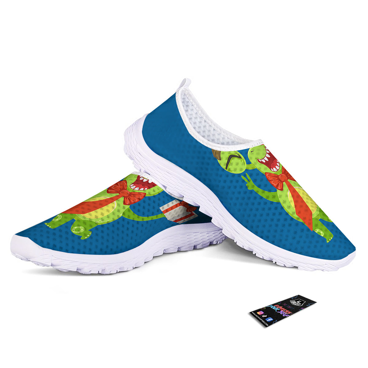 Bow Tie With Cute Alien Print Nurse Shoes-grizzshop