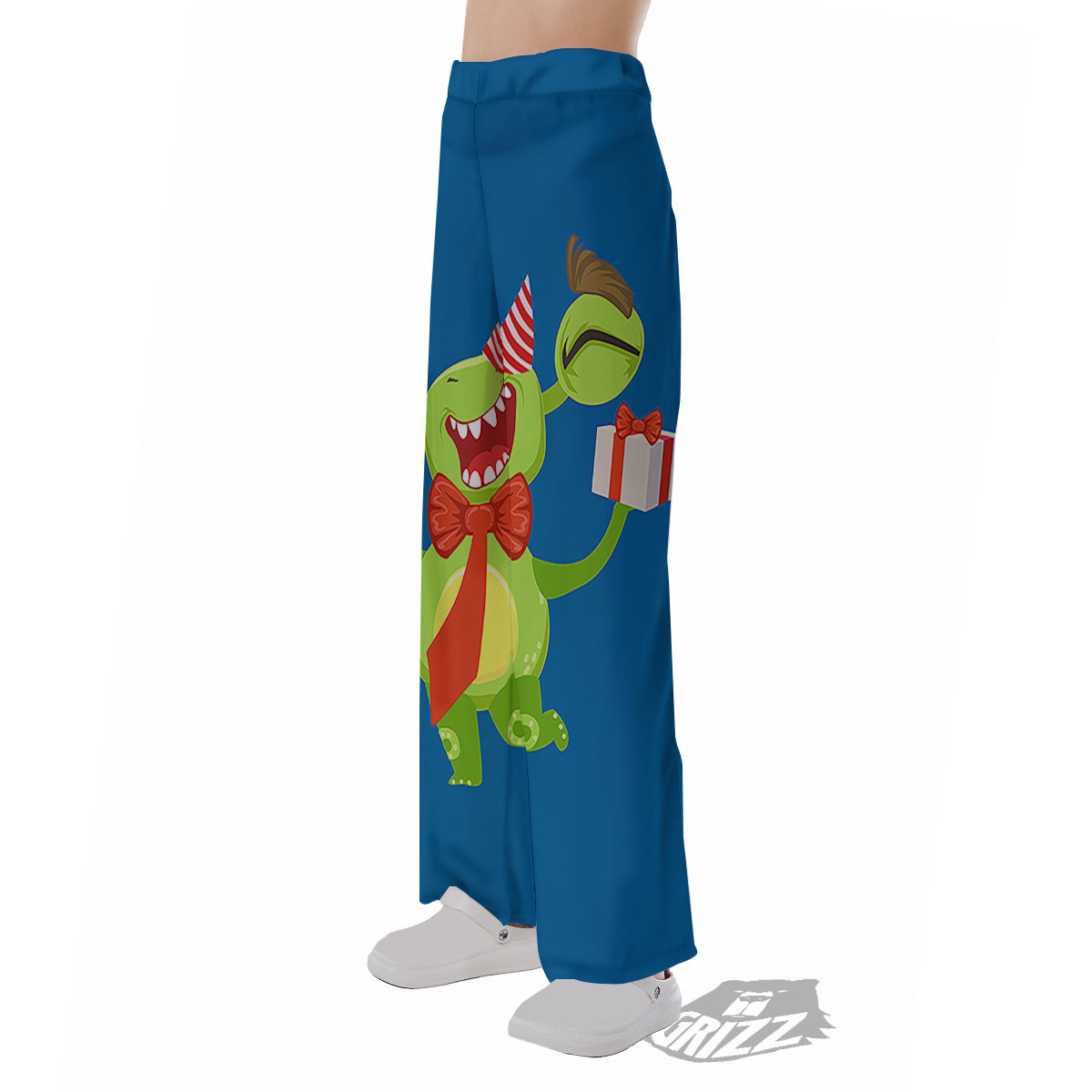 Bow Tie With Cute Alien Print Pajama Pants-grizzshop