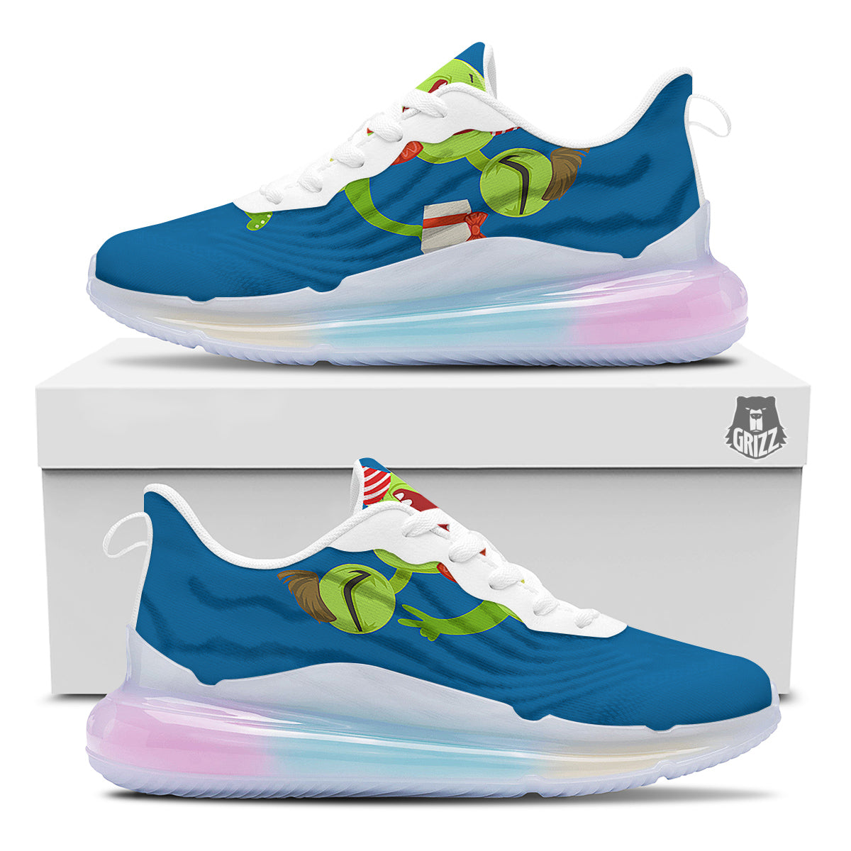 Bow Tie With Cute Alien Print Running Sneakers-grizzshop