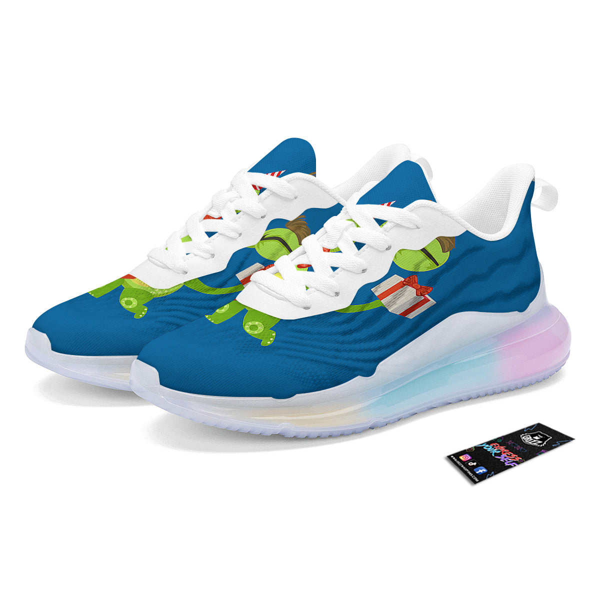 Bow Tie With Cute Alien Print Running Sneakers-grizzshop