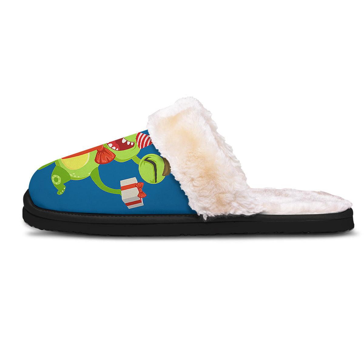 Bow Tie With Cute Alien Print Slippers-grizzshop