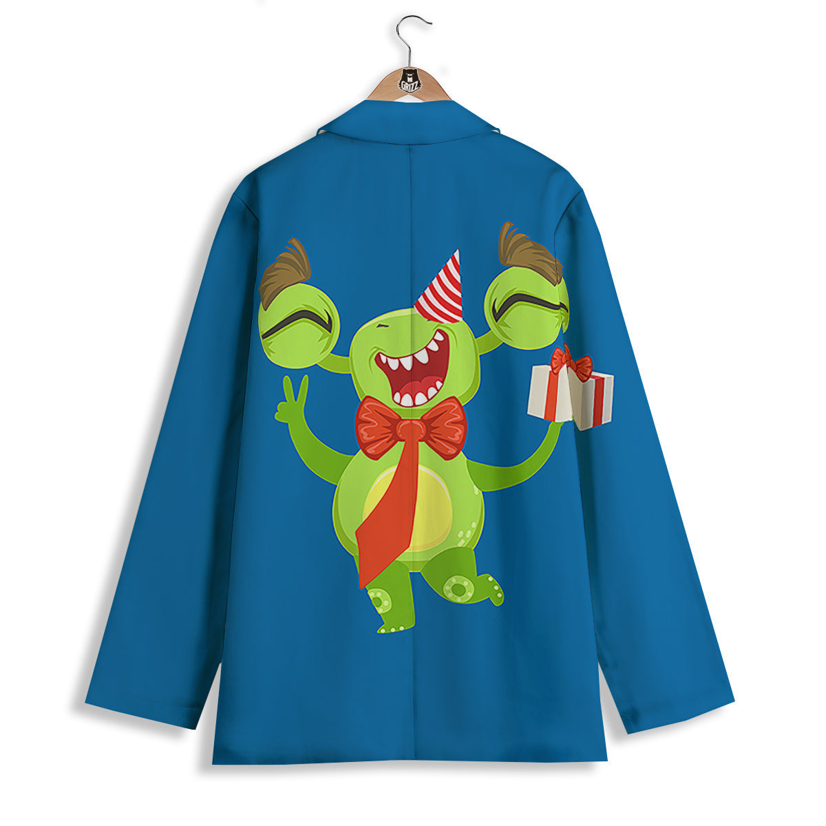 Bow Tie With Cute Alien Print Women's Blazer-grizzshop