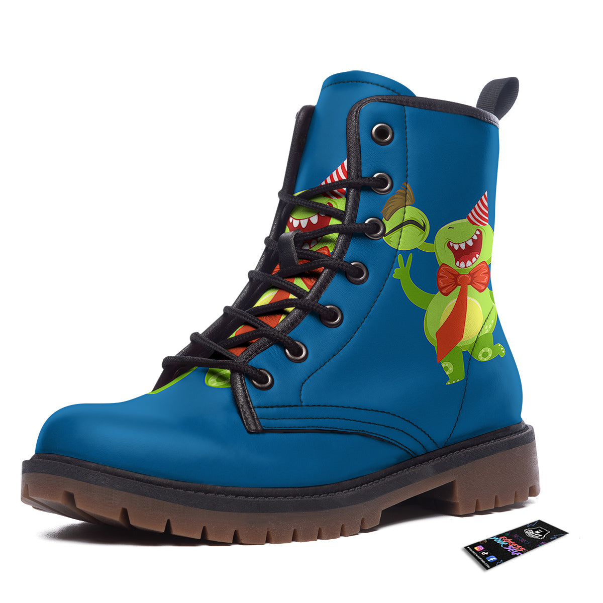 Bow Tie With Cute Alien Print Work Boots-grizzshop