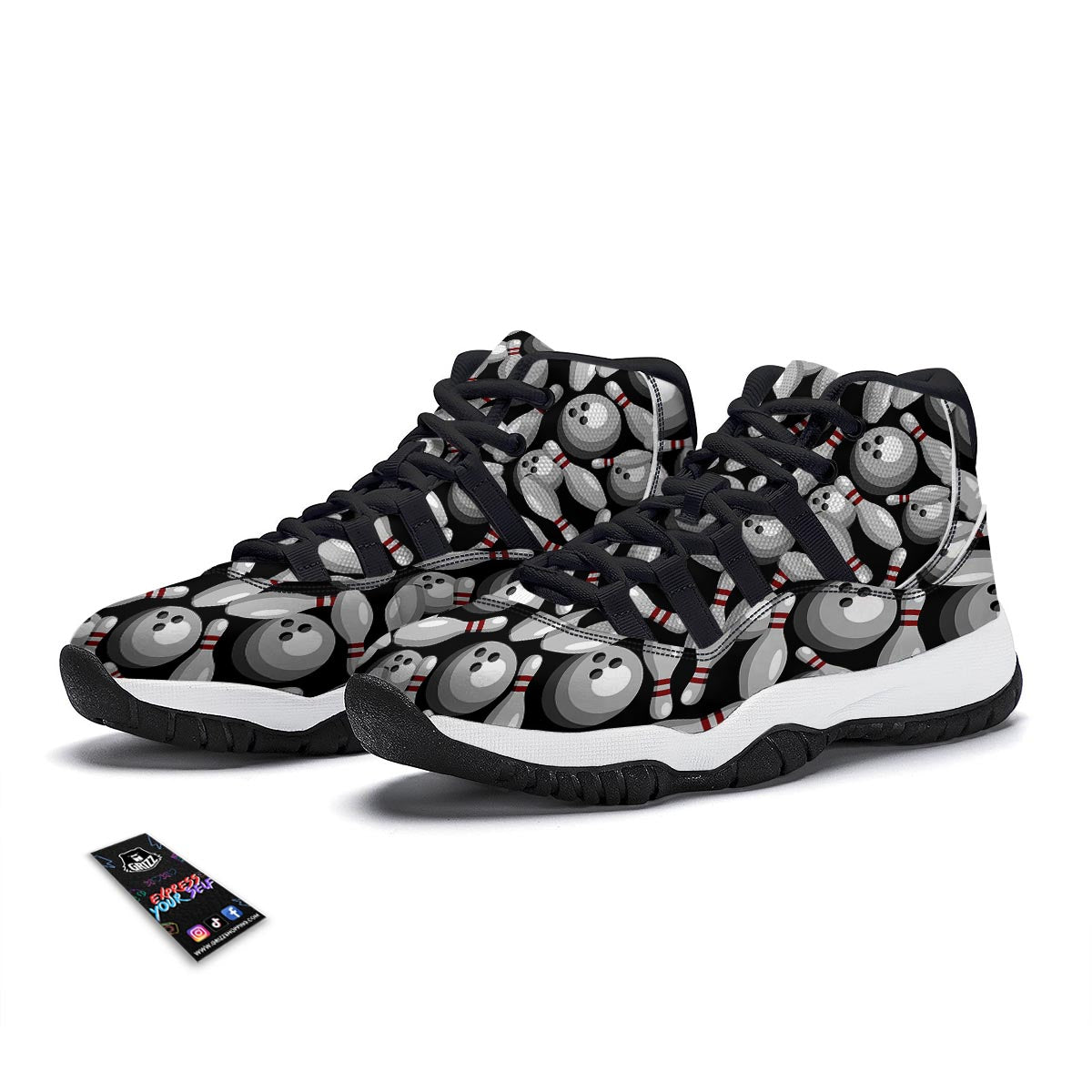 Bowling Black Black Bball Shoes-grizzshop