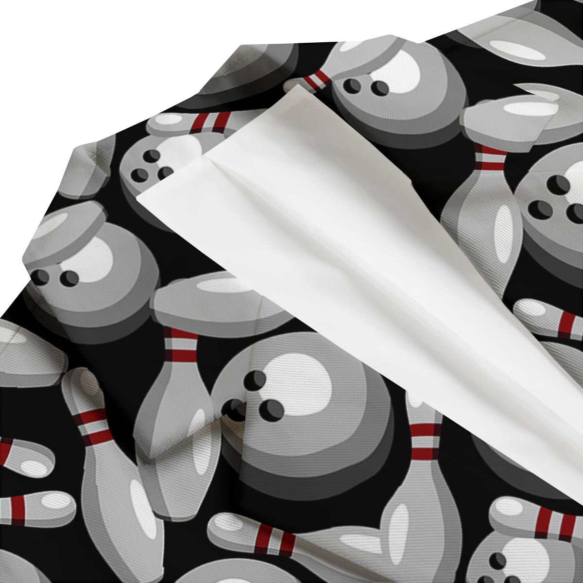 Bowling Pattern Print Men's Blazer-grizzshop