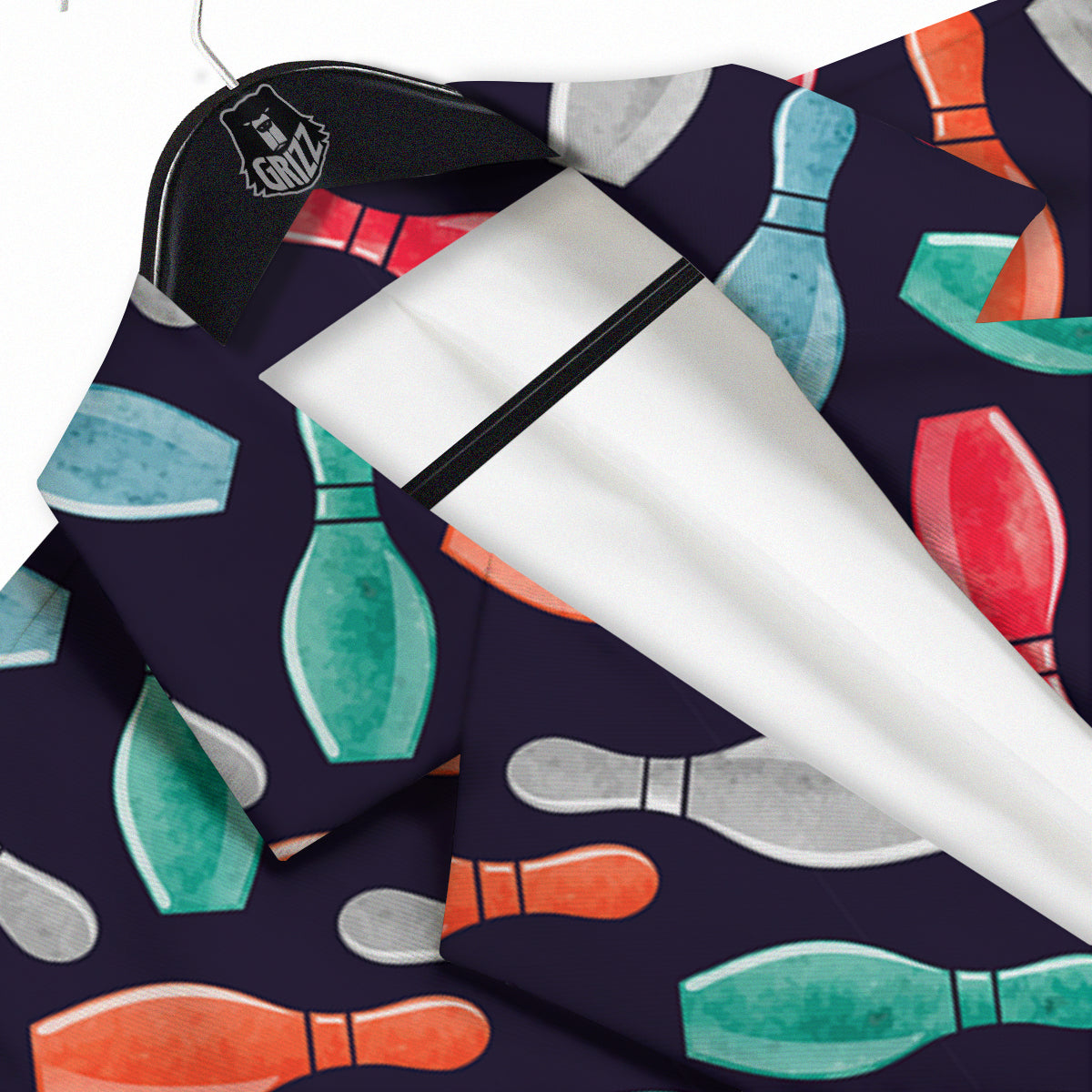 Bowling Pins Watercolor Print Pattern Men's Sport Coat-grizzshop