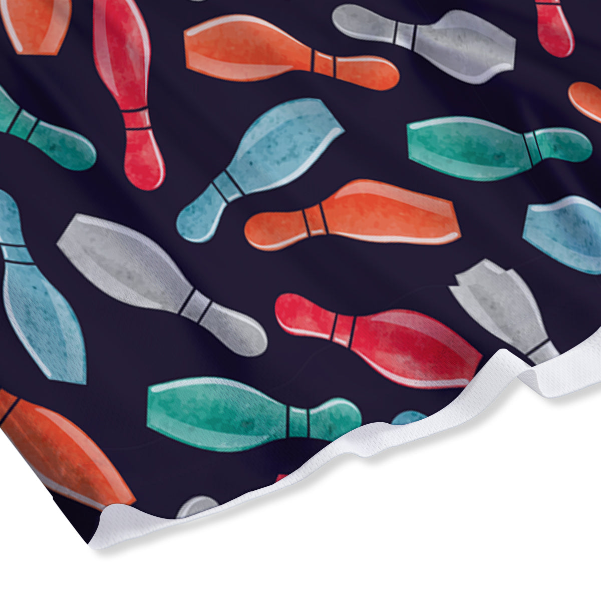 Bowling Pins Watercolor Print Pattern Mesh Shorts