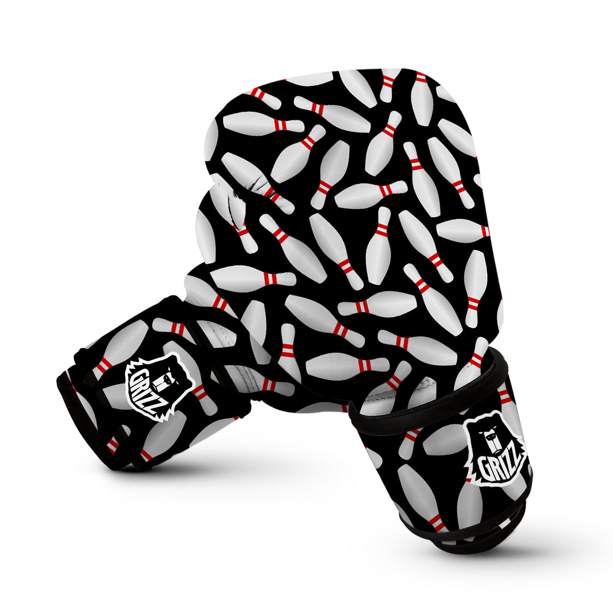 Bowling Print Pattern Boxing Gloves-grizzshop