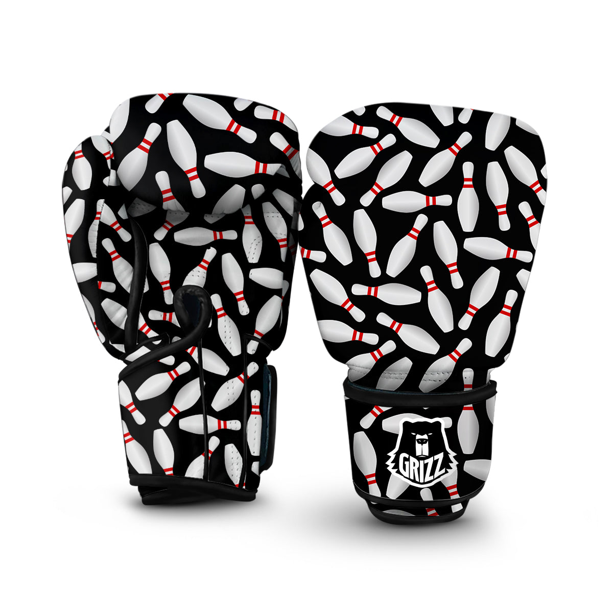 Bowling Print Pattern Boxing Gloves-grizzshop