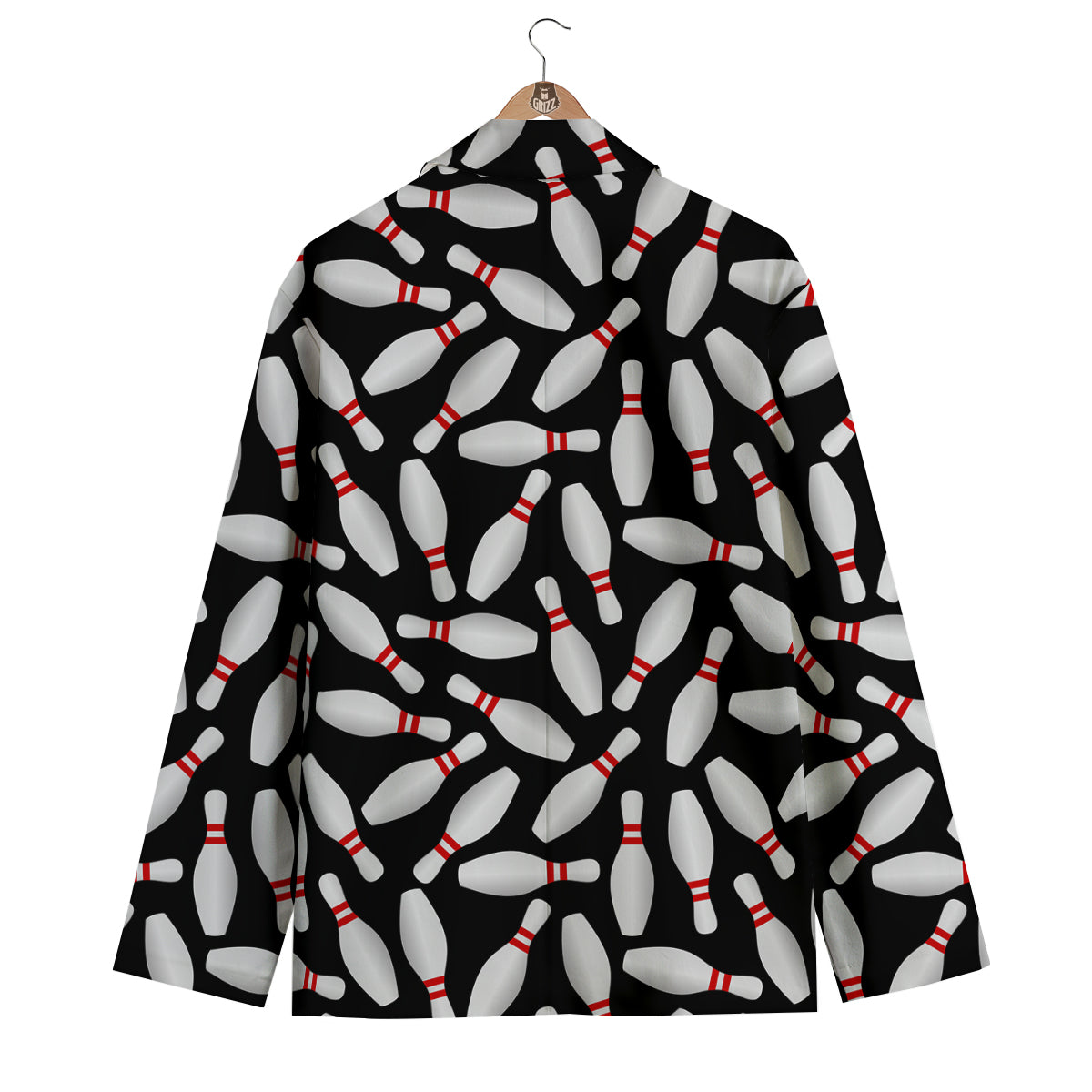 Bowling Print Pattern Men's Blazer-grizzshop