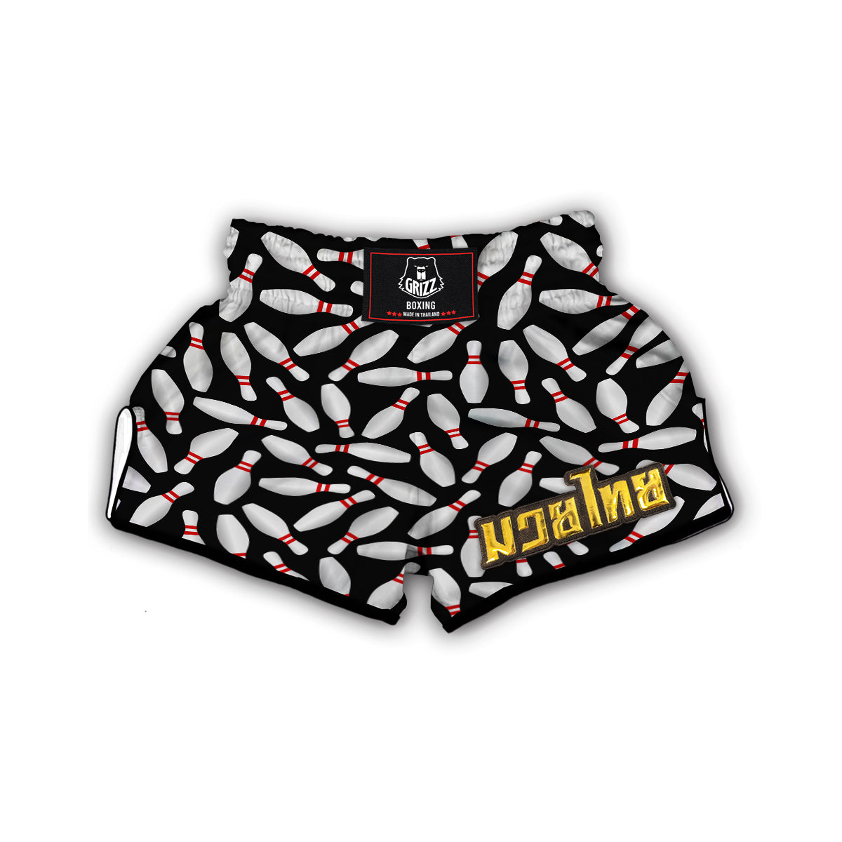 Bowling Print Pattern Muay Thai Boxing Shorts-grizzshop