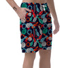 Bowling Stike Pattern Print Men's Shorts-grizzshop