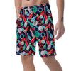 Bowling Stike Pattern Print Men's Shorts-grizzshop