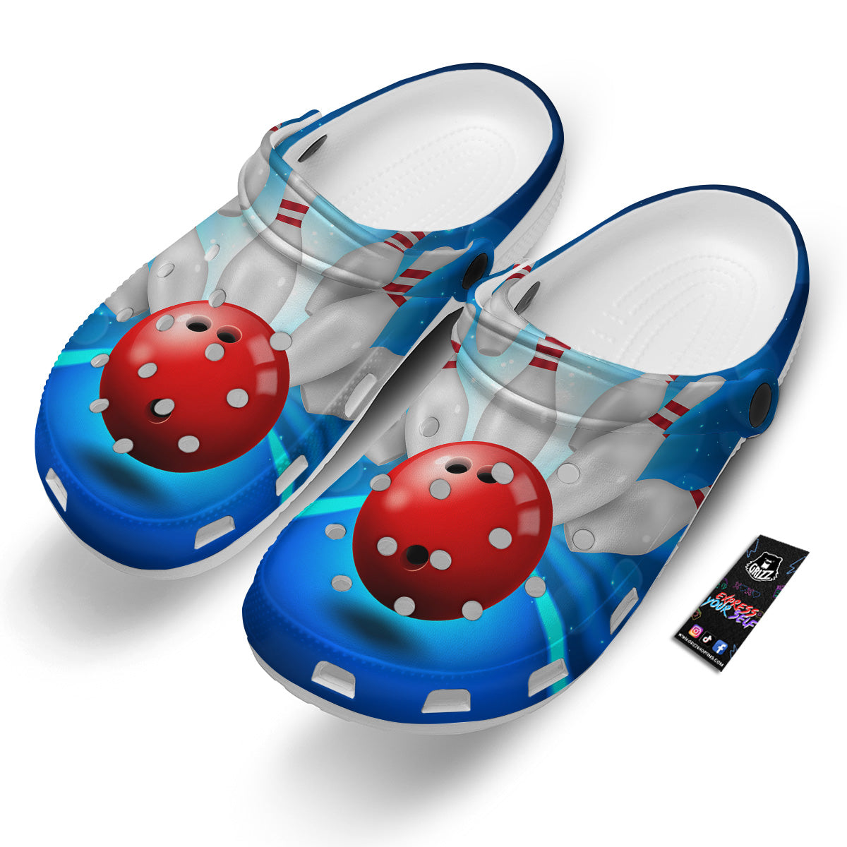 Bowling Strike Print Clog-grizzshop