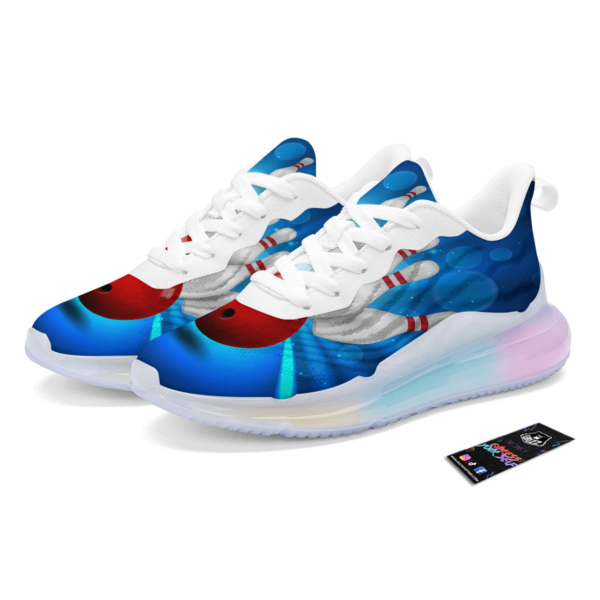 Bowling Strike Print Running Sneakers-grizzshop