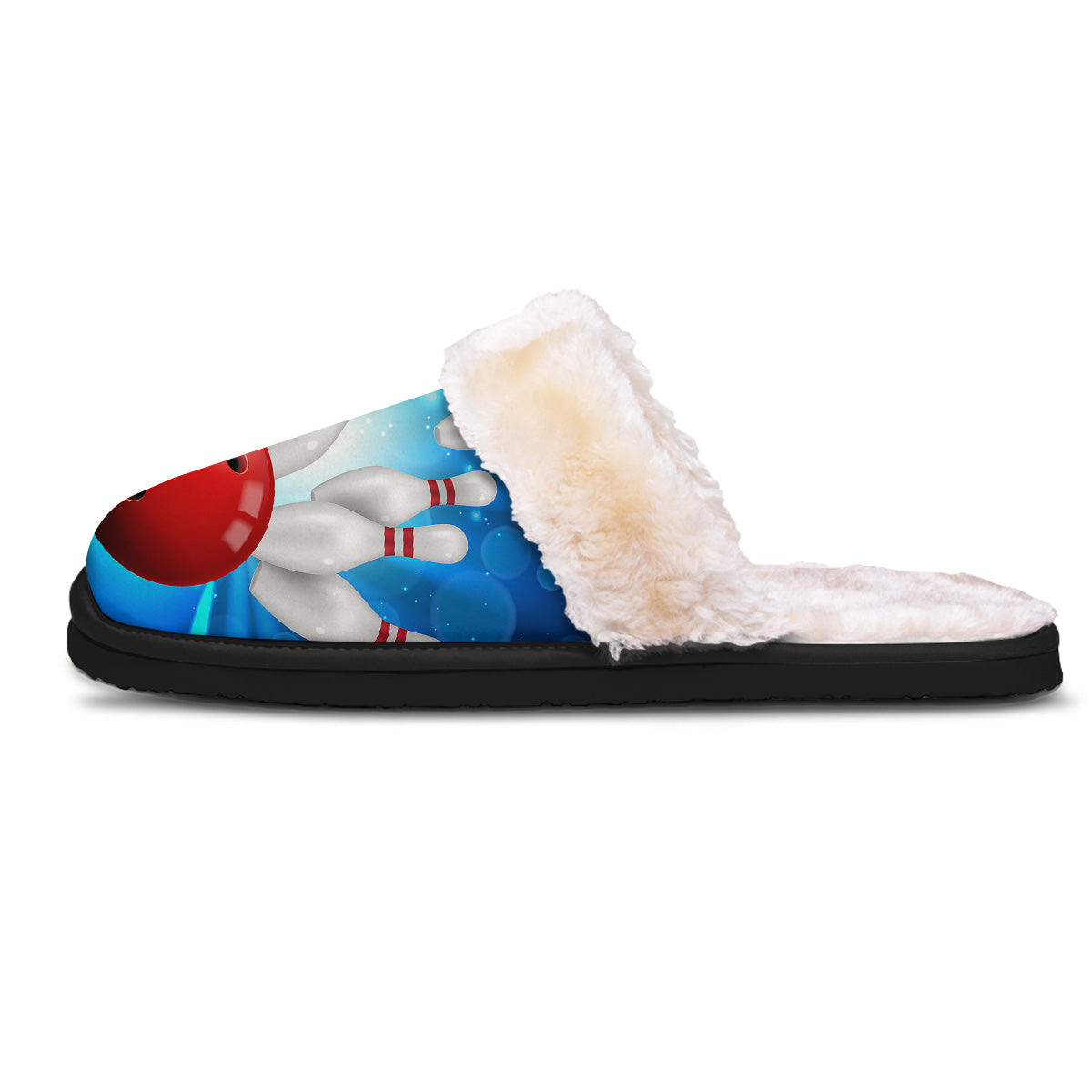 Bowling Strike Print Slippers-grizzshop