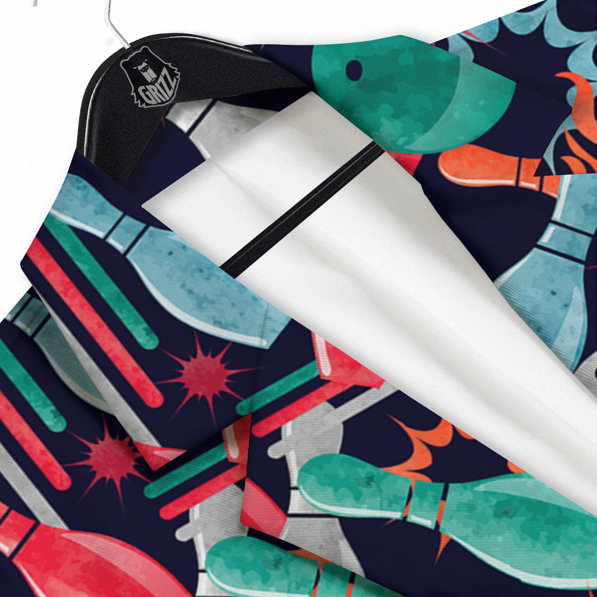Bowling Theme Watercolor Print Pattern Men's Sport Coat-grizzshop