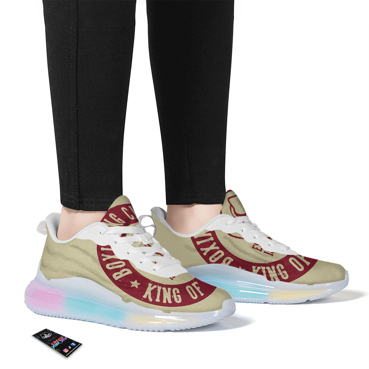 Boxing Champion King of The Ring Print Running Sneakers-grizzshop