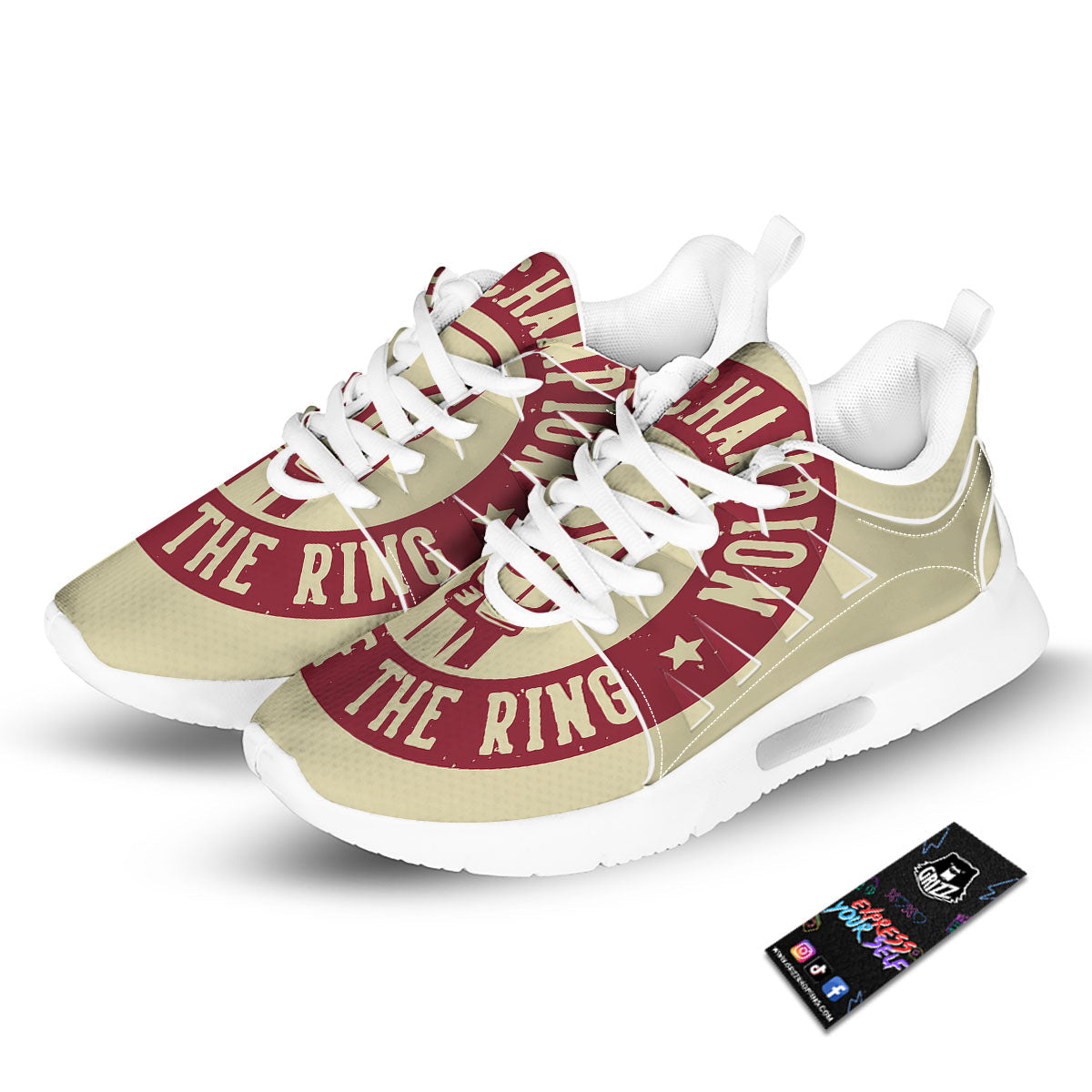 Boxing Champion King of The Ring Print Tennis Shoes-grizzshop