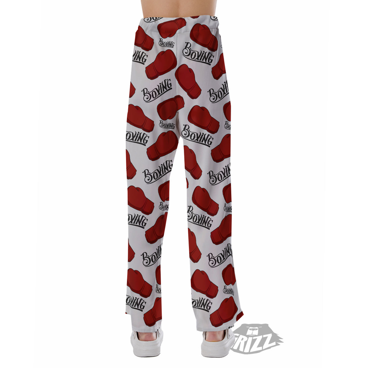 Boxing Glove And Text Print Pattern Pajama Pants-grizzshop