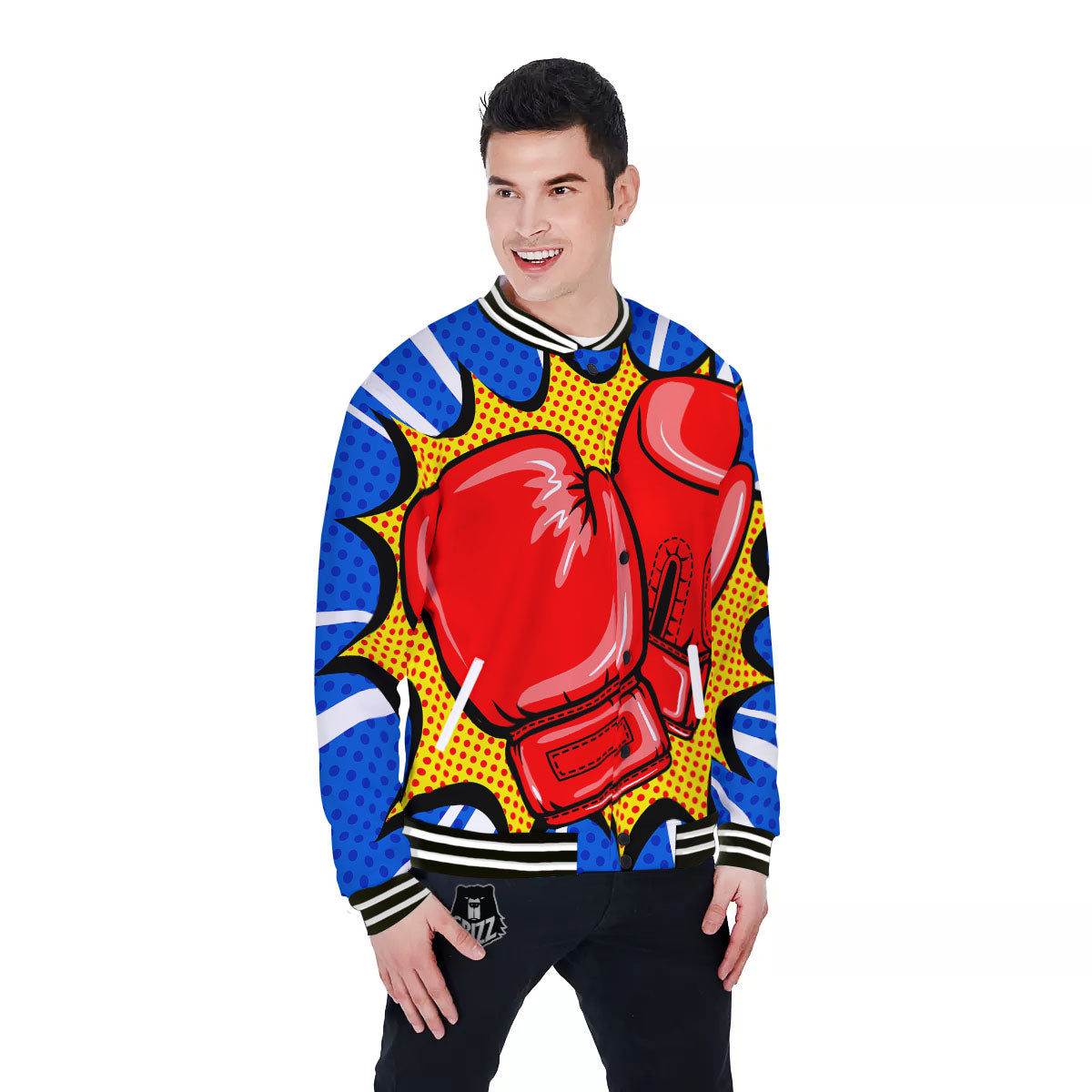 Boxing Gloves Pop Art Print Baseball Jacket-grizzshop