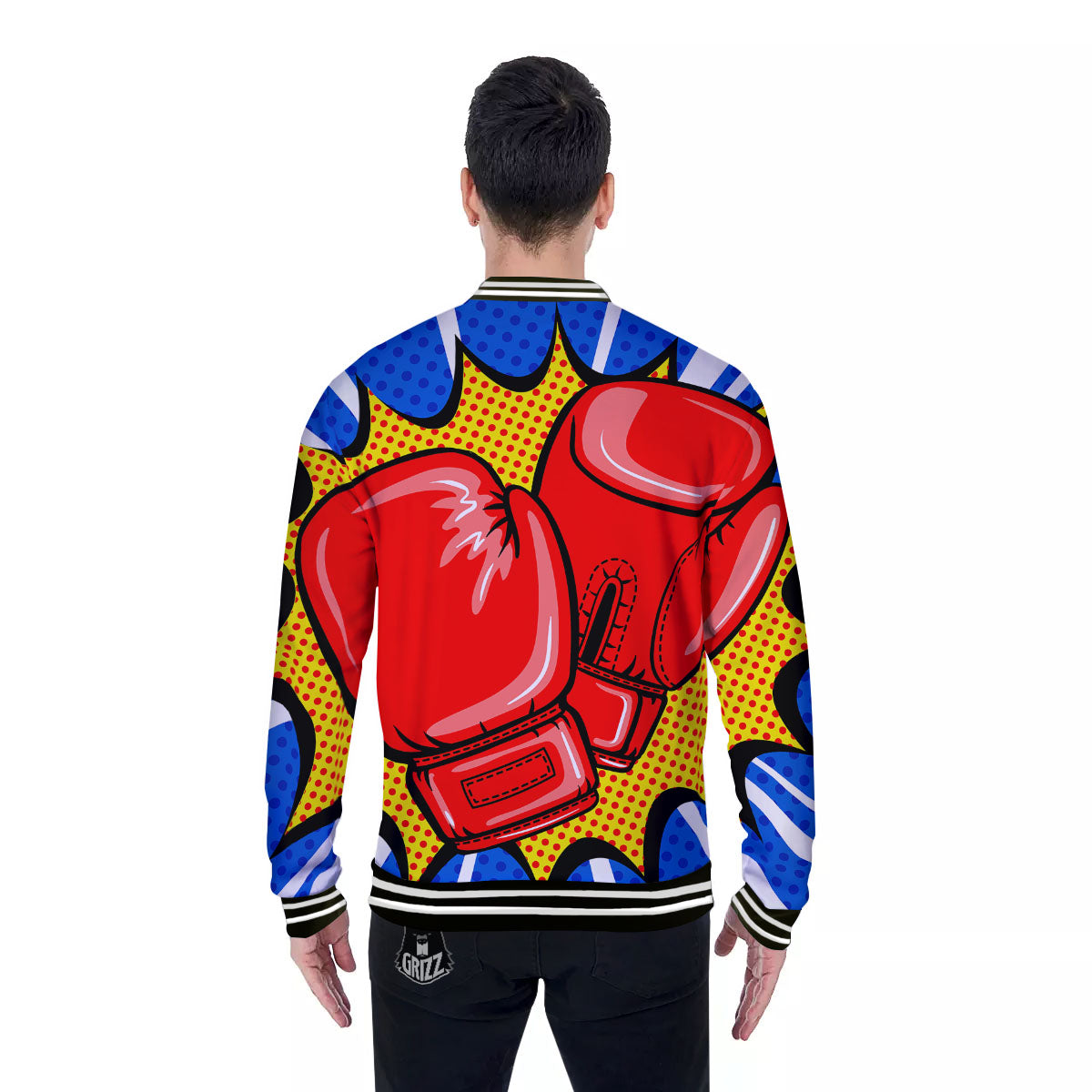 Boxing Gloves Pop Art Print Baseball Jacket-grizzshop
