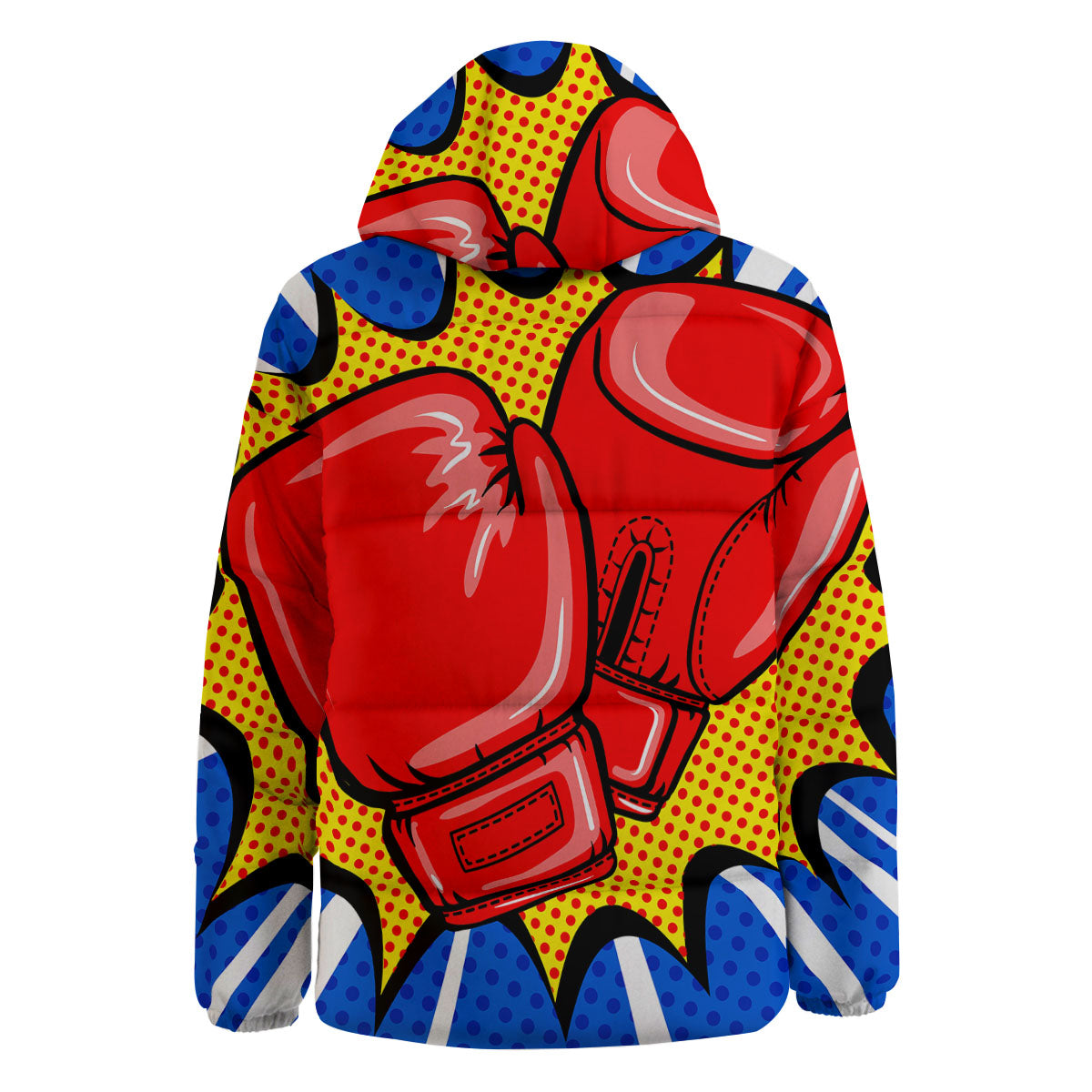 Boxing Gloves Pop Art Print Down Jacket-grizzshop