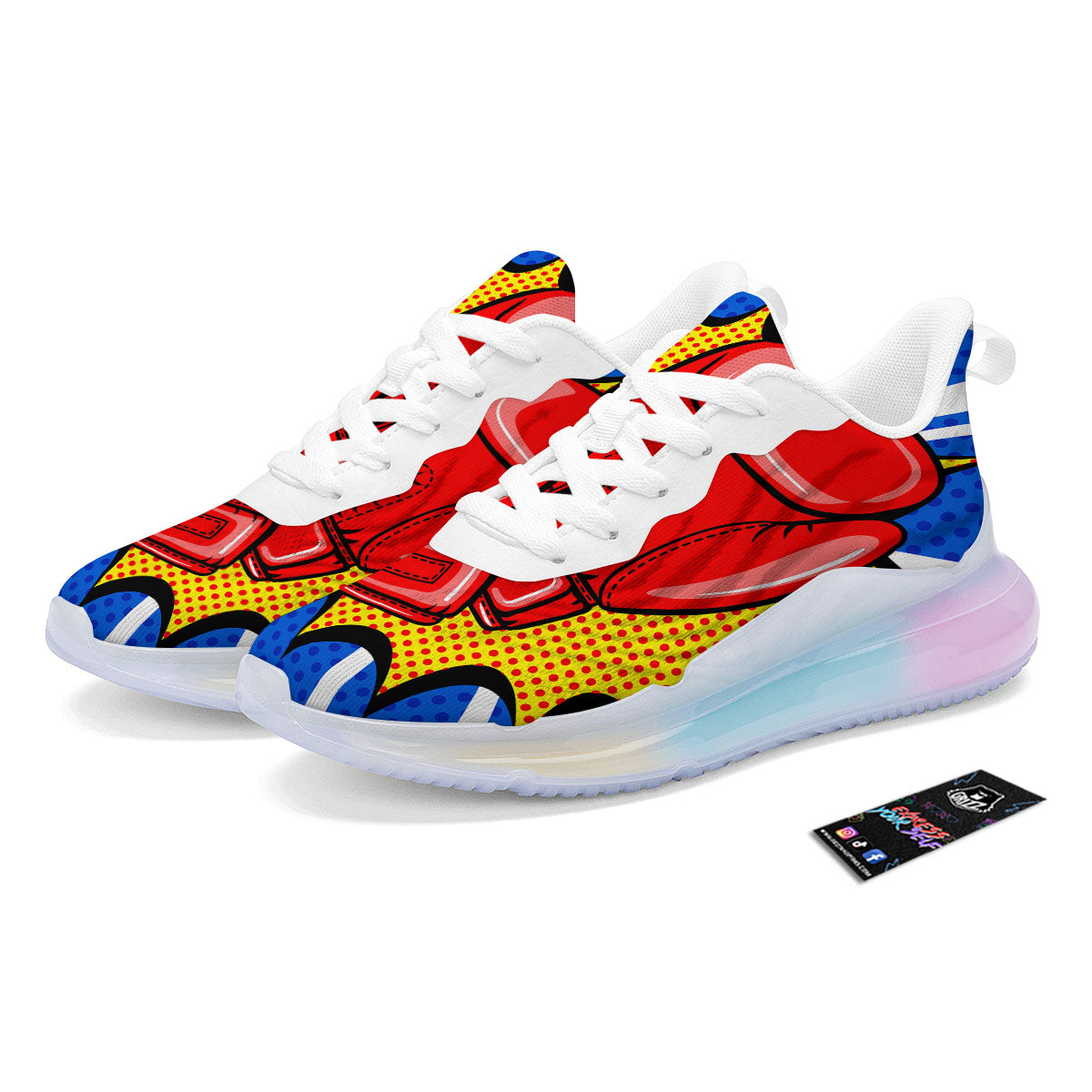 Boxing Gloves Pop Art Print Running Sneakers-grizzshop