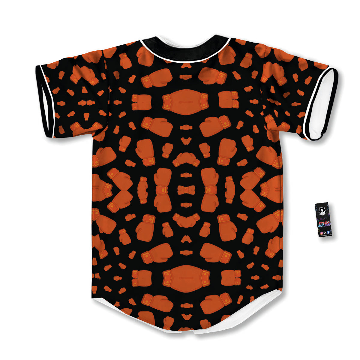 Boxing Gloves Print Pattern Baseball Jersey-grizzshop