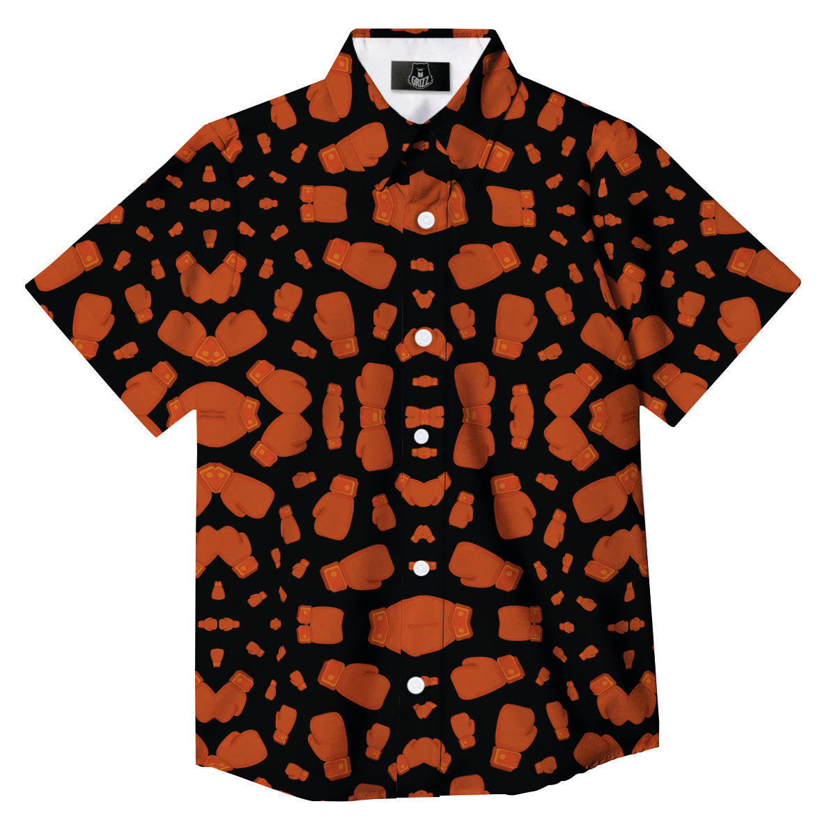 Boxing Gloves Print Pattern Button Up Shirt-grizzshop