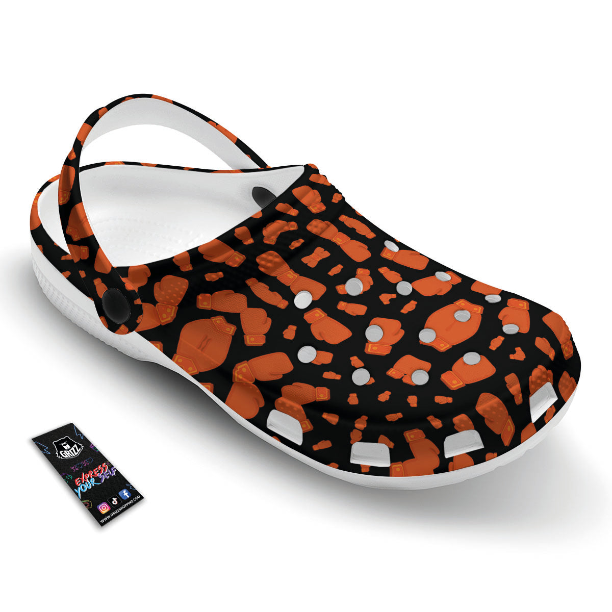 Boxing Gloves Print Pattern Clog-grizzshop