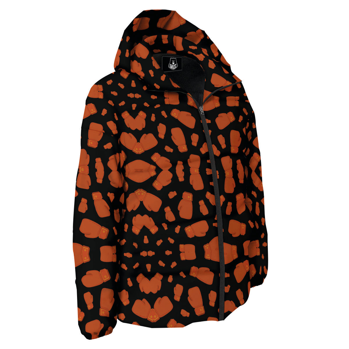 Boxing Gloves Print Pattern Down Jacket-grizzshop