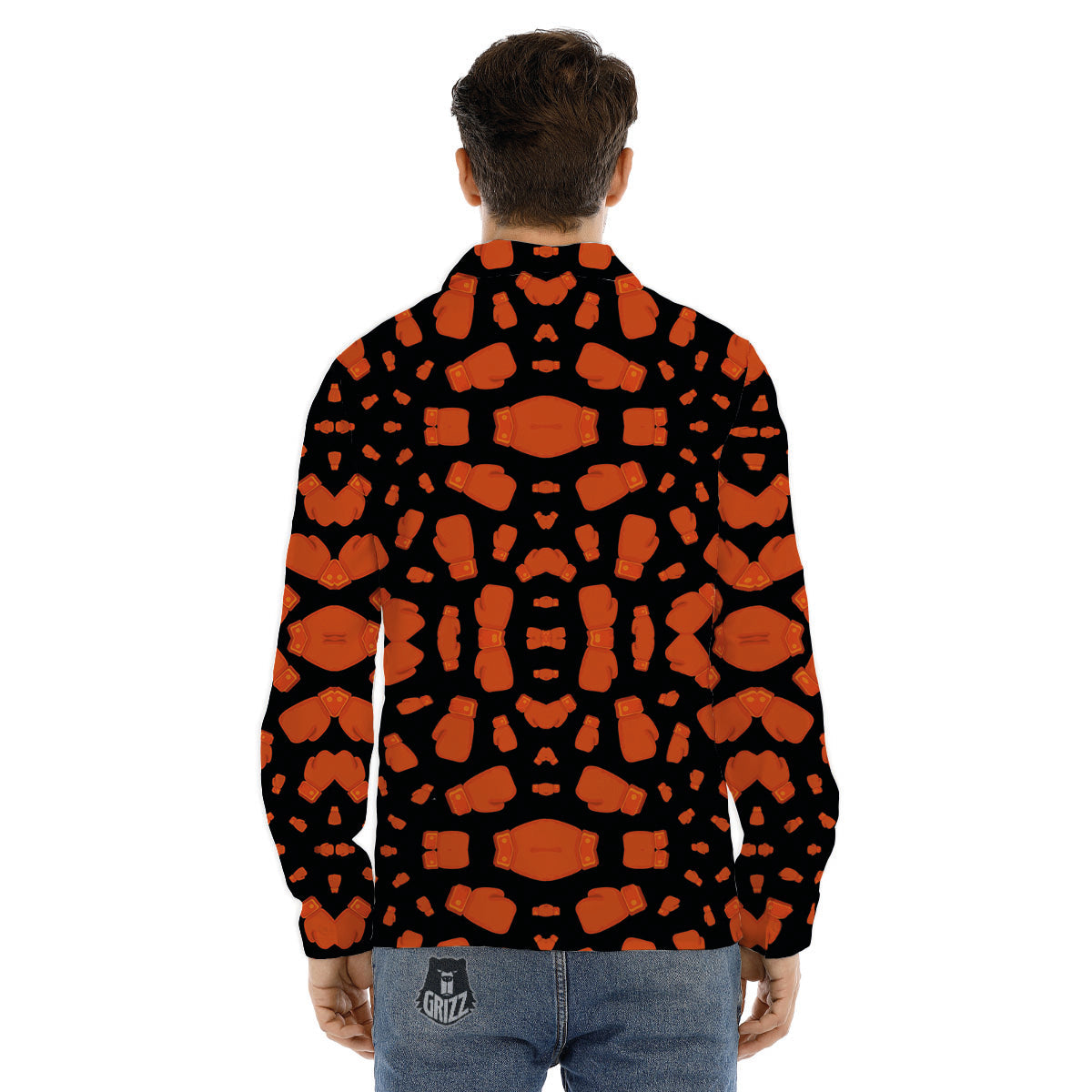 Boxing Gloves Print Pattern Men's Dress Shirts-grizzshop