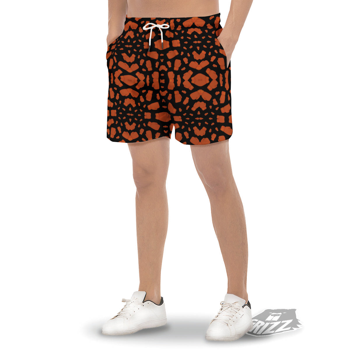 Boxing Gloves Print Pattern Men's Gym Shorts-grizzshop