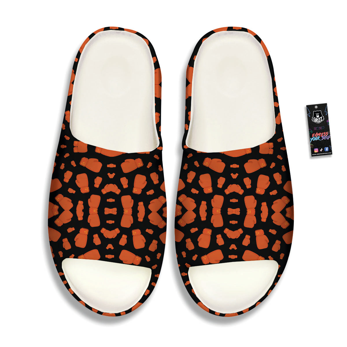 Boxing Gloves Print Pattern Sandals-grizzshop