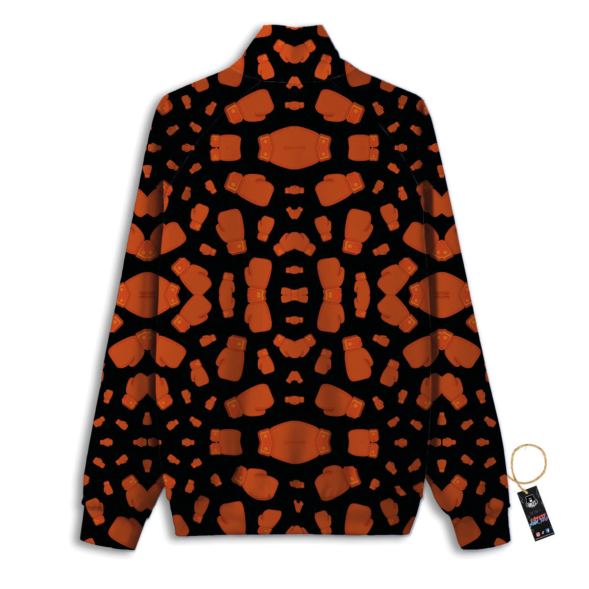 Boxing Gloves Print Pattern Track Jacket-grizzshop