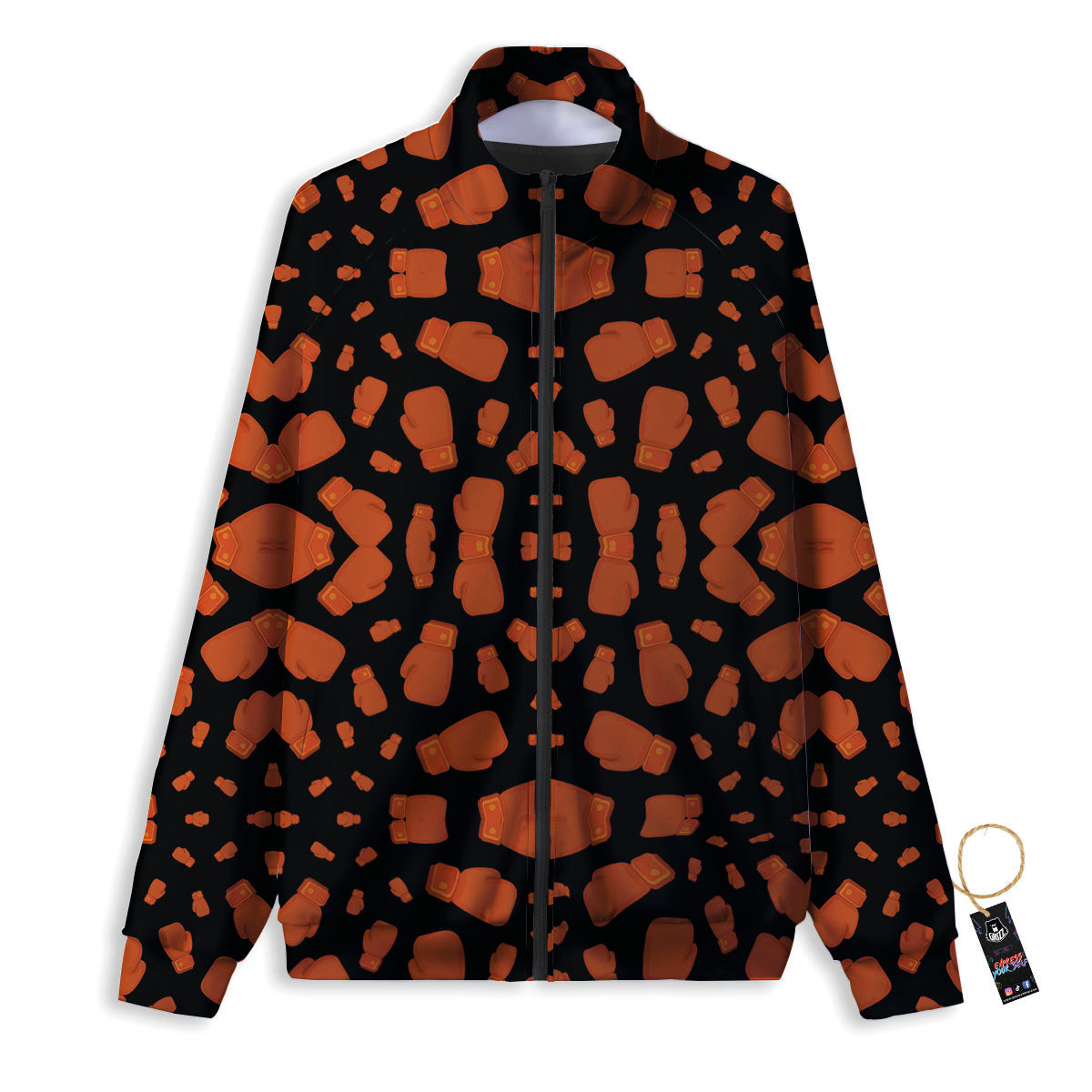 Boxing Gloves Print Pattern Track Jacket-grizzshop