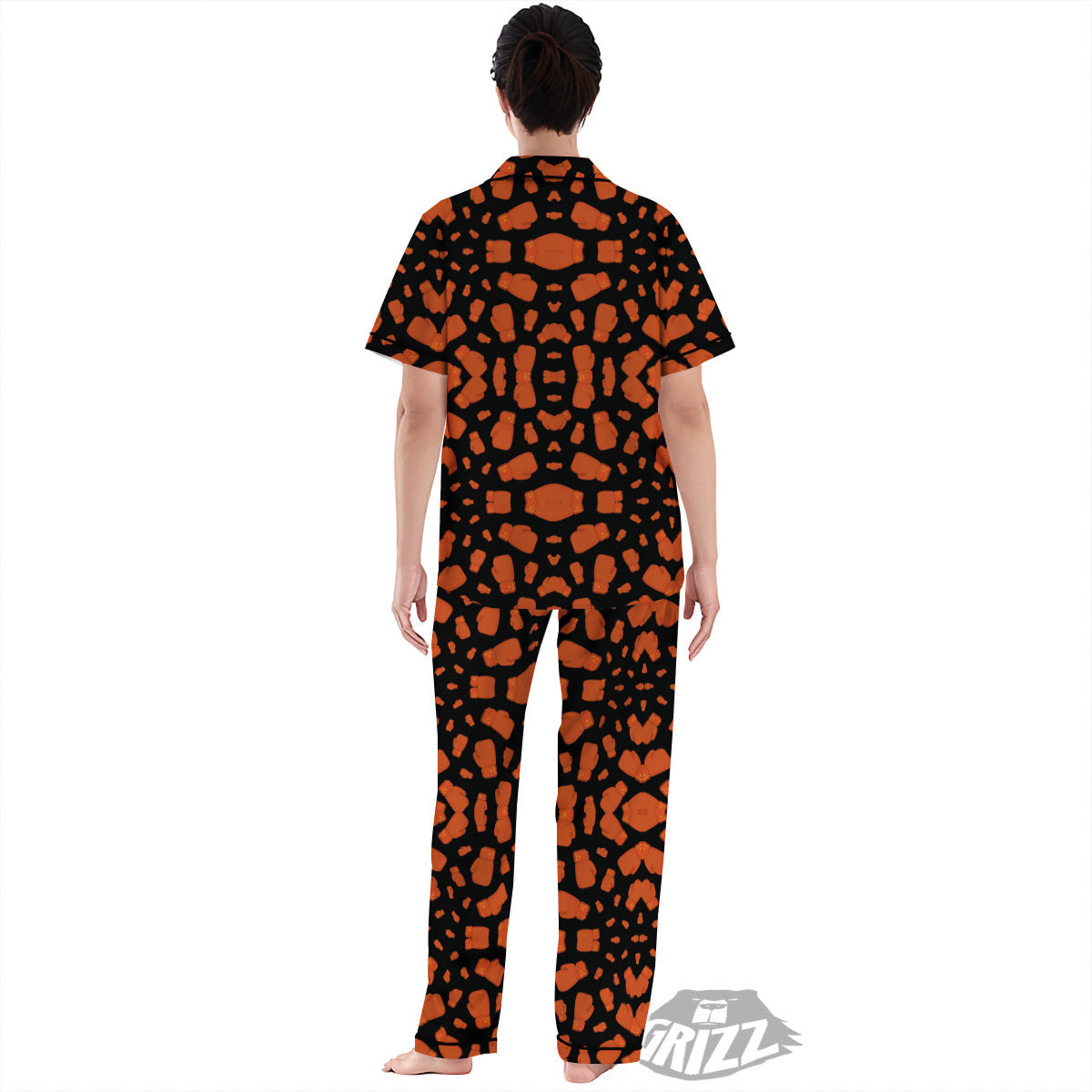Boxing Gloves Print Pattern Women's Pajamas Set-grizzshop