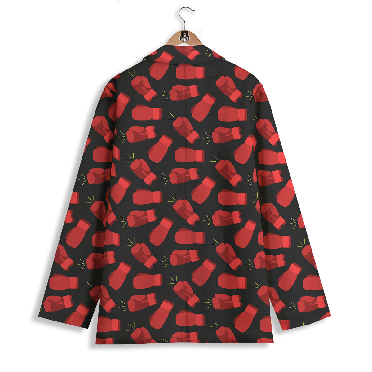 Boxing Gloves Red Print Pattern Women's Blazer-grizzshop