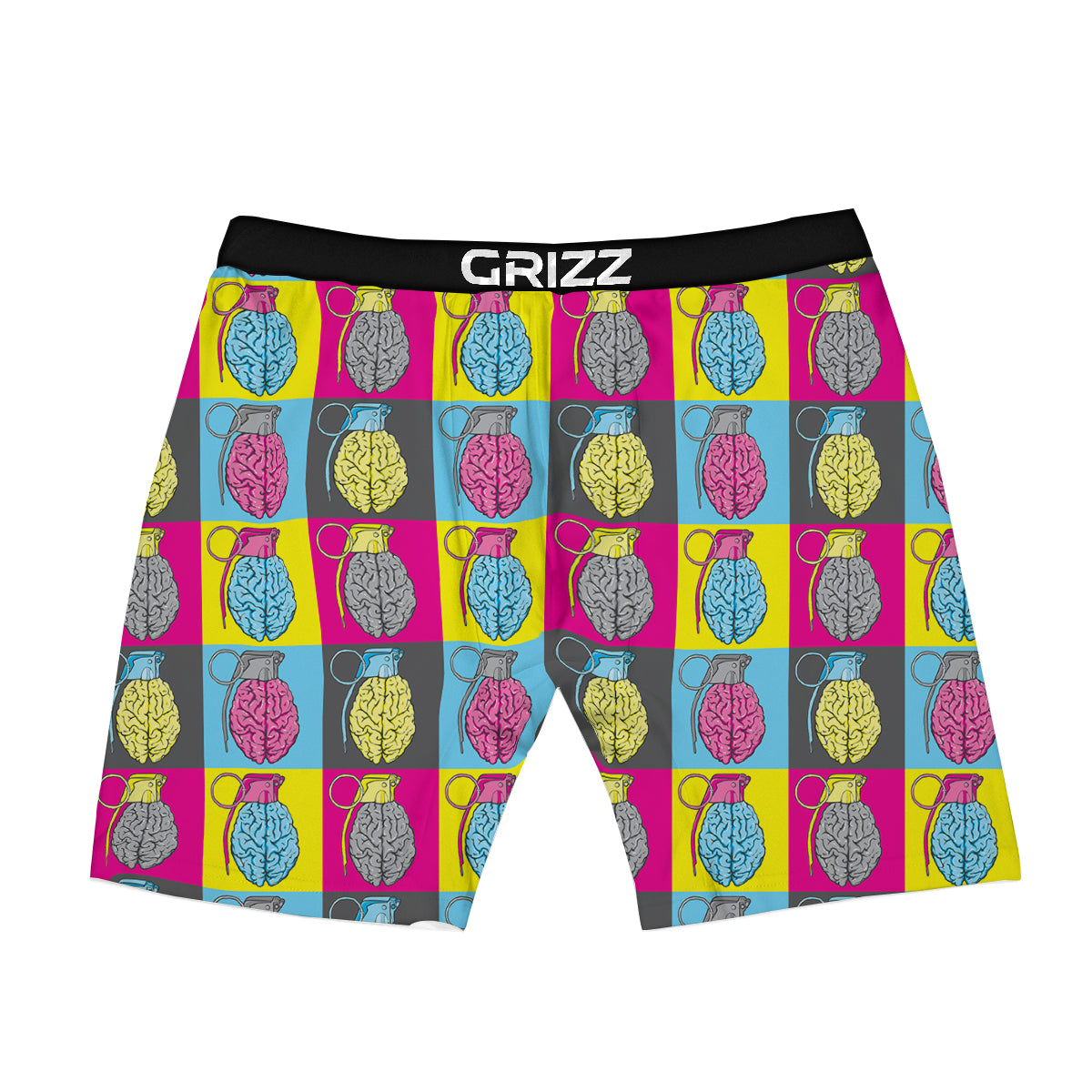 Brain Bomb Colorful Print Pattern Boxer Briefs-grizzshop