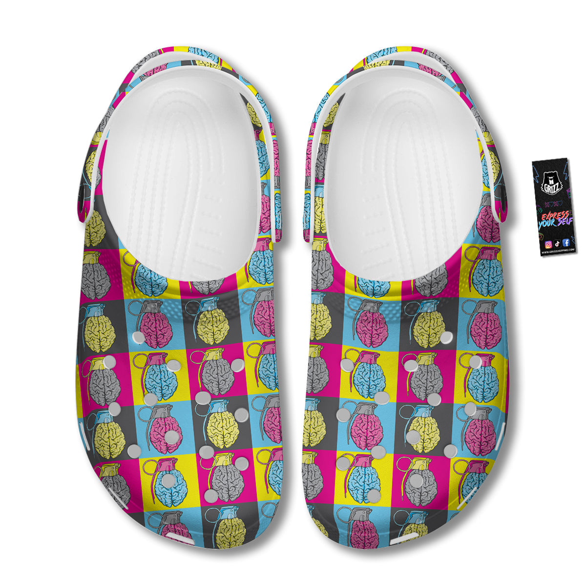 Brain Bomb Colorful Print Pattern Clog-grizzshop