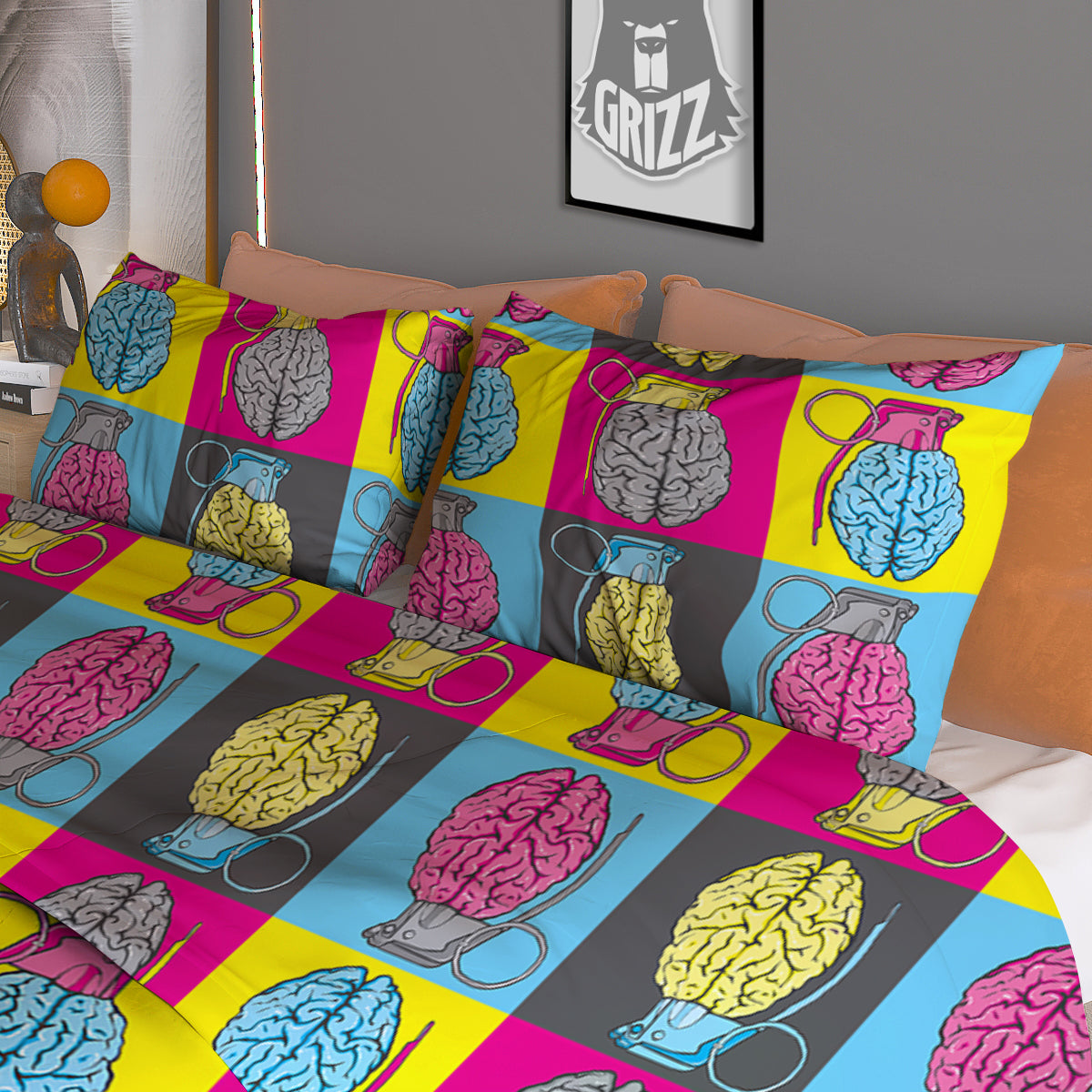 Brain Bomb Colorful Print Pattern Duvet Cover Bedding Set