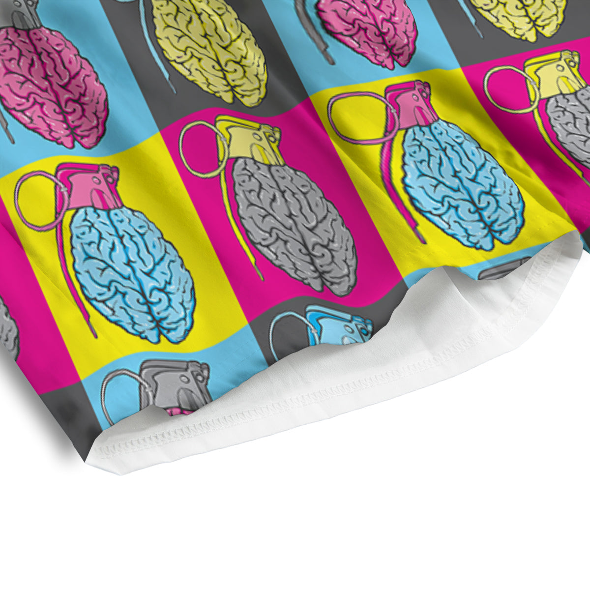 Brain Bomb Colorful Print Pattern Men's Athletic Shorts