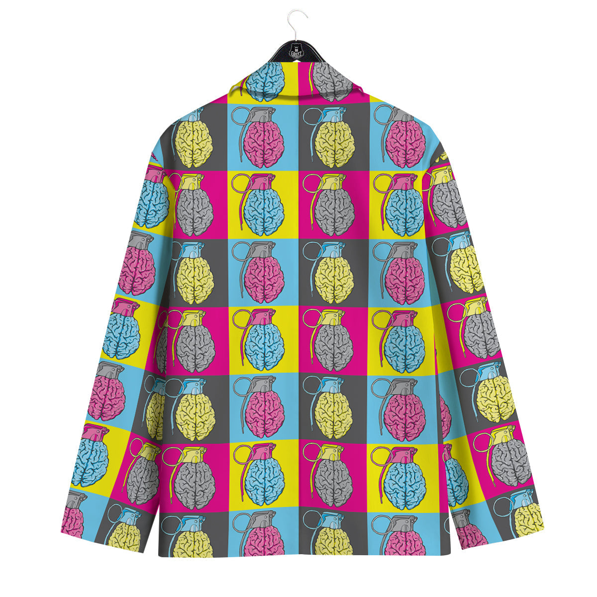 Brain Bomb Colorful Print Pattern Men's Sport Coat-grizzshop