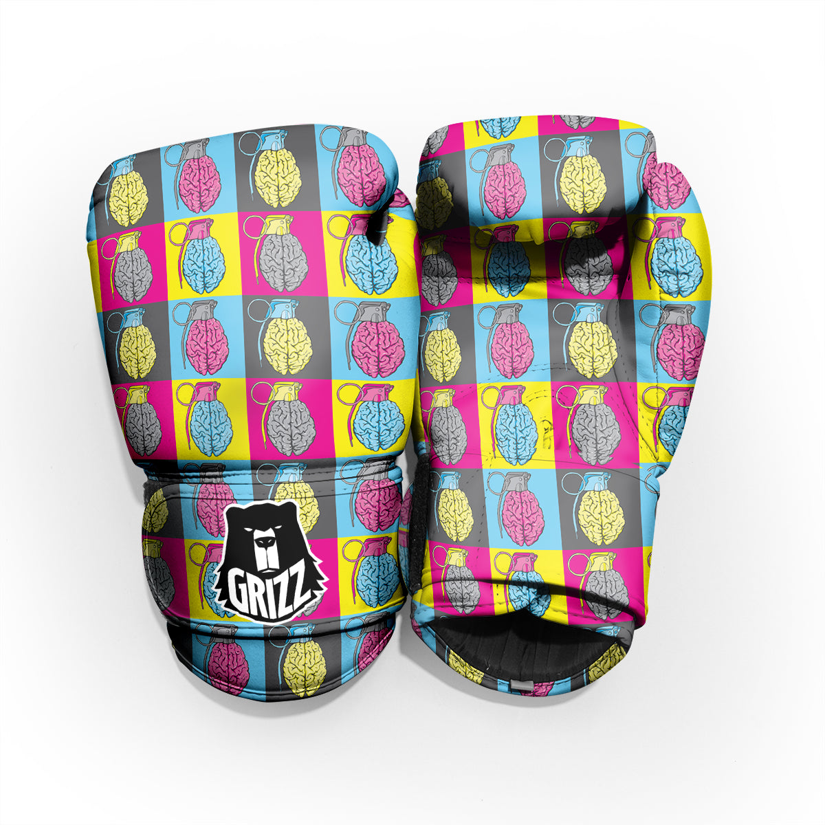 Brain Bomb Colorful Print Pattern Pro Boxing Glove