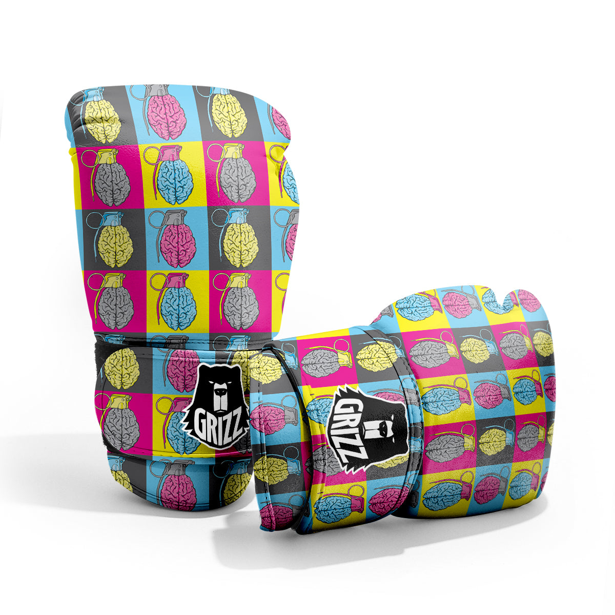 Brain Bomb Colorful Print Pattern Pro Boxing Glove