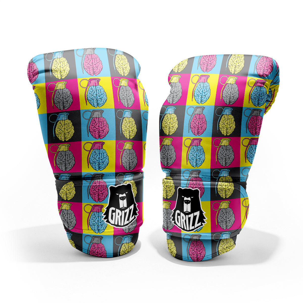 Brain Bomb Colorful Print Pattern Pro Boxing Glove