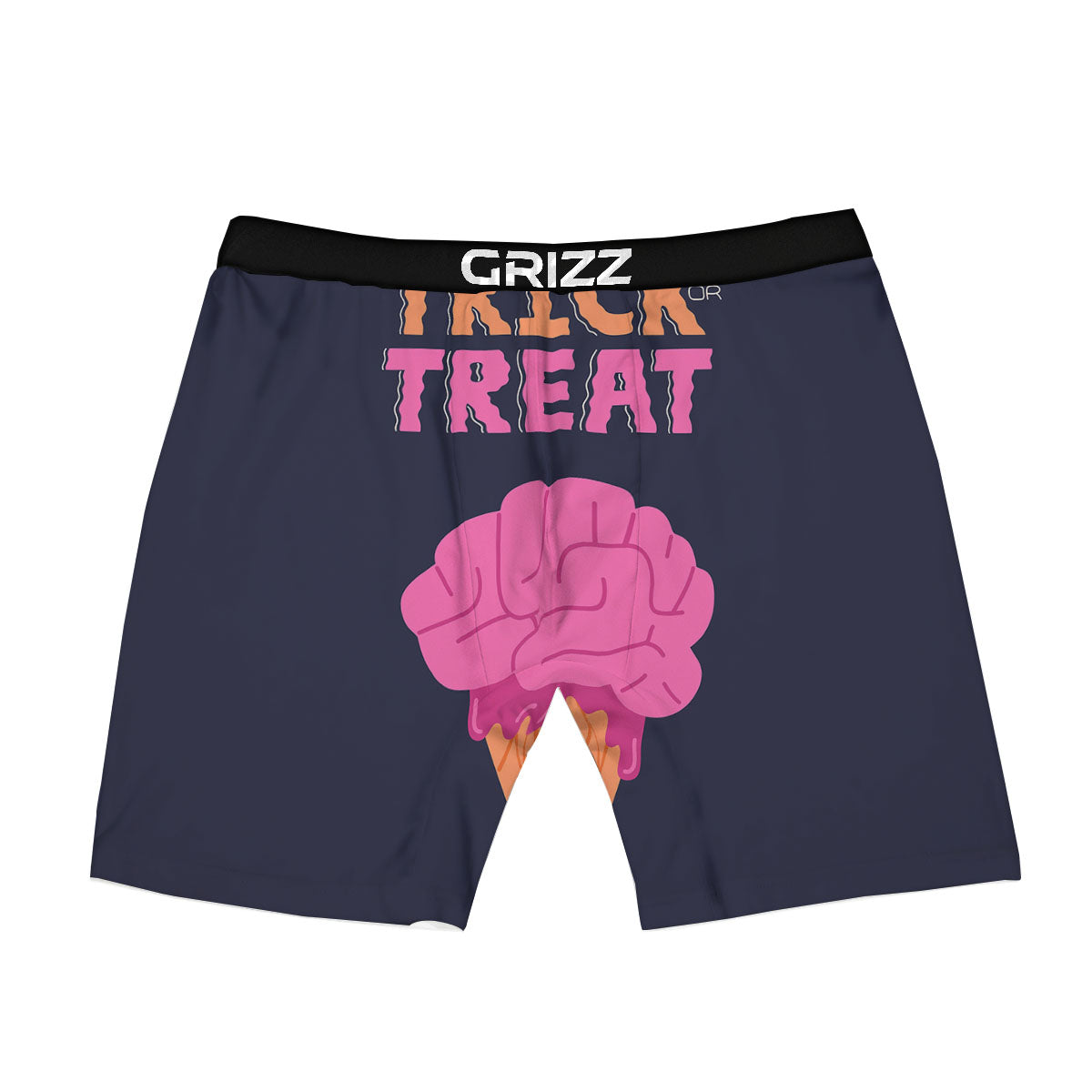 Brain Halloween Print Boxer Briefs-grizzshop